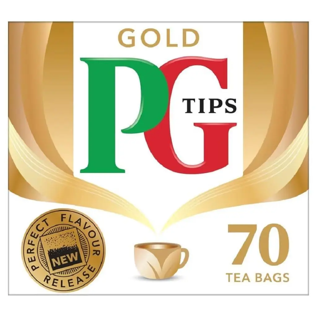 PG Tips Gold 70s (Non-Pyramid) Teabags | Citrusy Rich Flavor, 70 Count (Pack of 6) - view 2