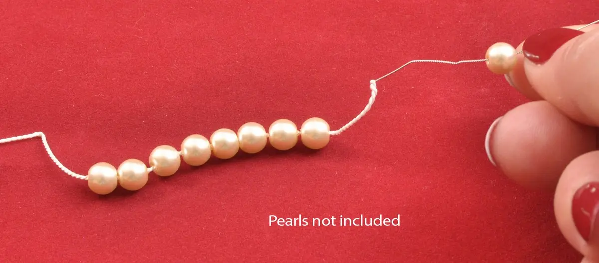 Bead Buddy 0.7mm Natural White Silk Cord Thread with Needle | Ideal for Jewelry Making, 2m - view 3