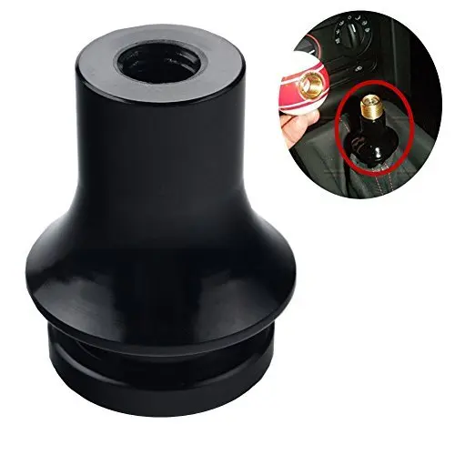 DEWHEL Shift KNOB Boot Retainer/Adapter for Manual Gear Shifter Lever 10X1.5 | Aircraft Grade Aluminum, Black - main product image