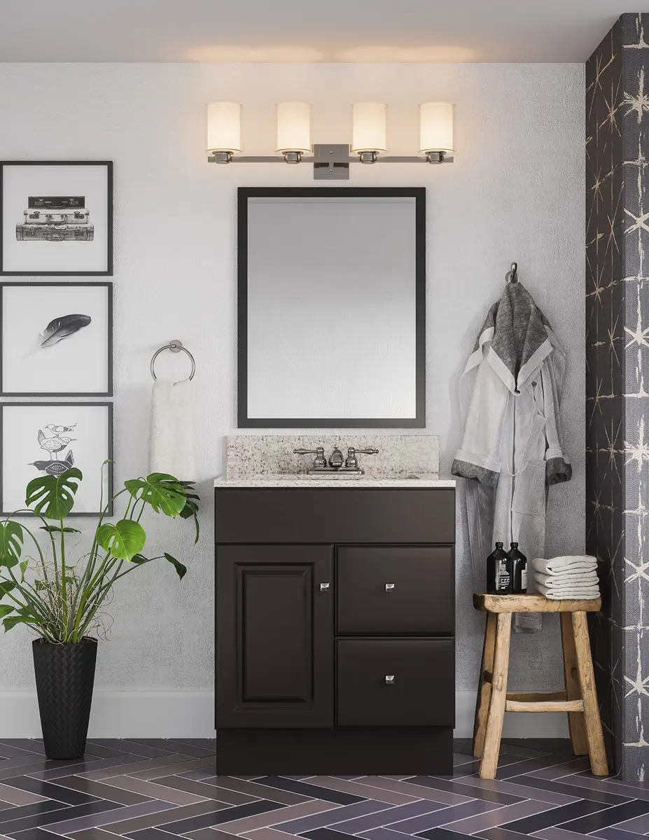 Design House Oslo 4-Light Vanity Light 10.25in Satin Nickel | Dimmable Bathroom Fixture - view 5
