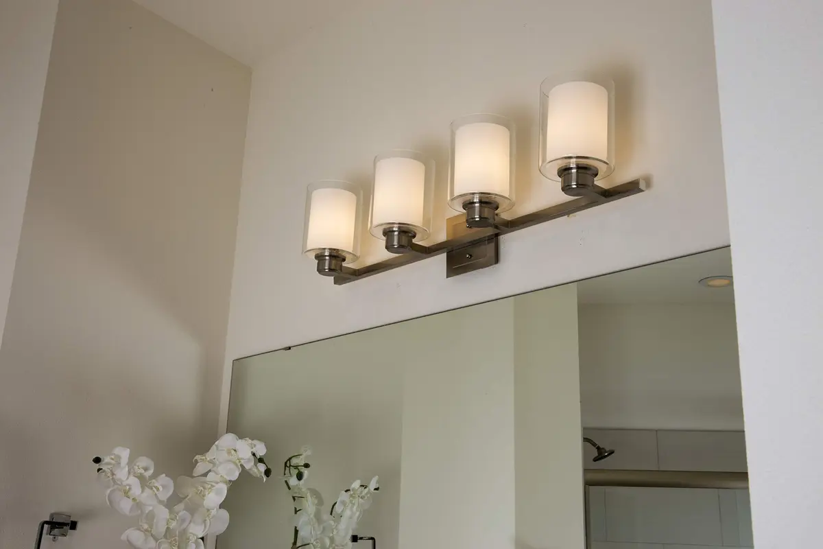 Design House Oslo 4-Light Vanity Light 10.25in Satin Nickel | Dimmable Bathroom Fixture - view 6