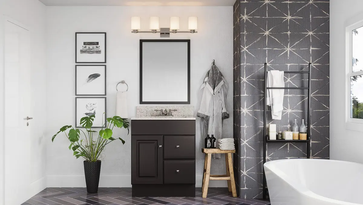 Design House Oslo 4-Light Vanity Light 10.25in Satin Nickel | Dimmable Bathroom Fixture - view 4
