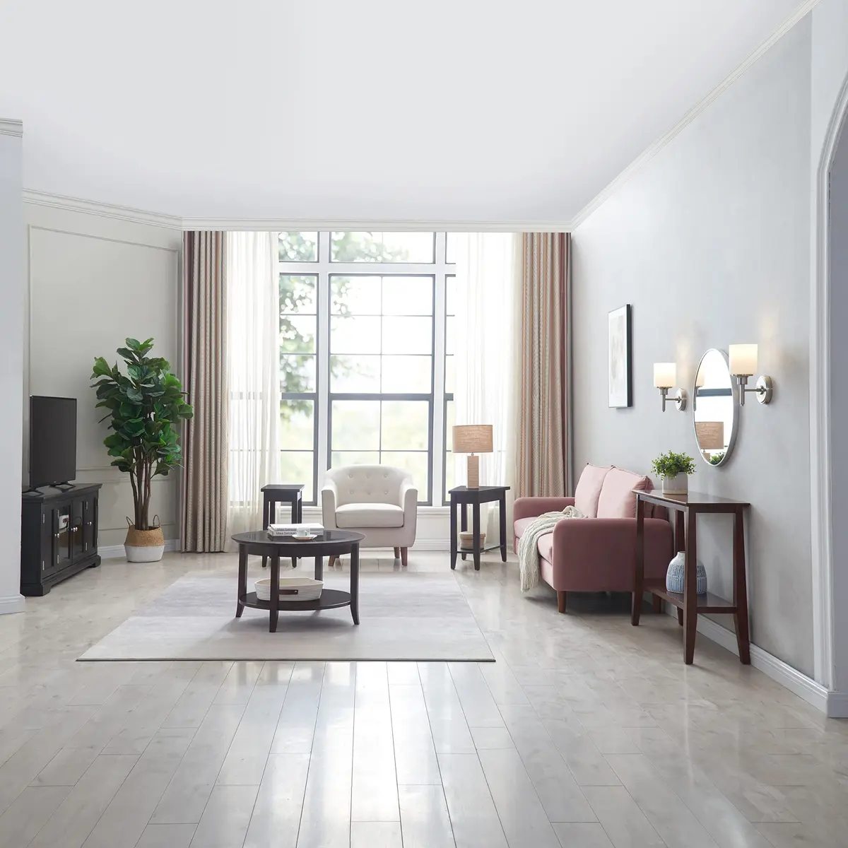 Design House Aubrey Wall Light 1-Light Dimmable Frosted Glass Satin Nickel | Transitional Indoor Fixture - view 7