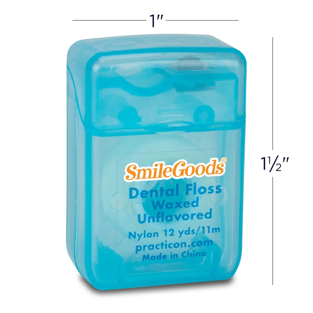 Practicon Waxed Dental Floss 12 yds | Unflavored Bulk Pack of 72 | Professional Oral Care - view 2