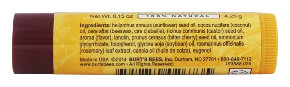 Burt's Bees Lip Balm Wild Cherry 0.15 oz | Nourishes & Moisturizes with Natural Ingredients - view 2