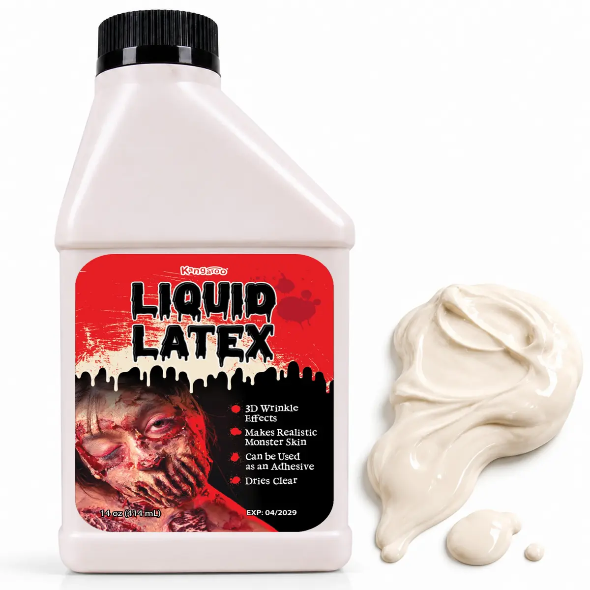 Kangaroo Liquid Latex Body Paint 414ml (14 Fl Oz) | SFX Makeup for Cosplay & Special Effects - main product image