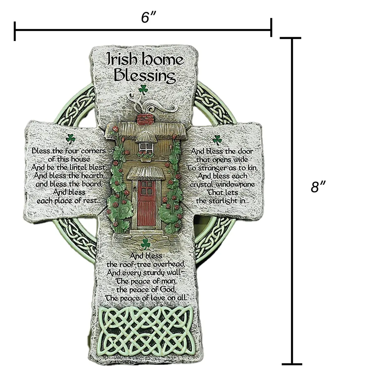 Cathedral Art Irish Home Blessing Resin Wall Cross | Blessings & Irish Heritage Decor - view 2