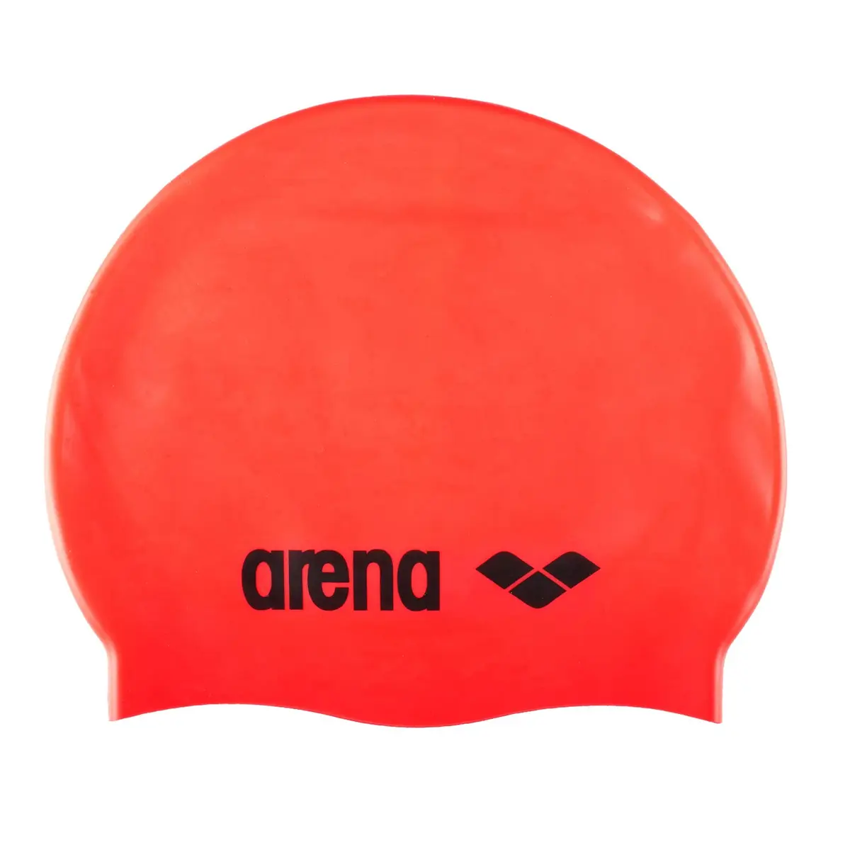 Arena Classic Unisex Soft Silicone Swim Cap for Women and Men, Intensive Training and Racing Comfortable Non-Slip Long Hair Swimming Hat, Fluorescent Red - main product image