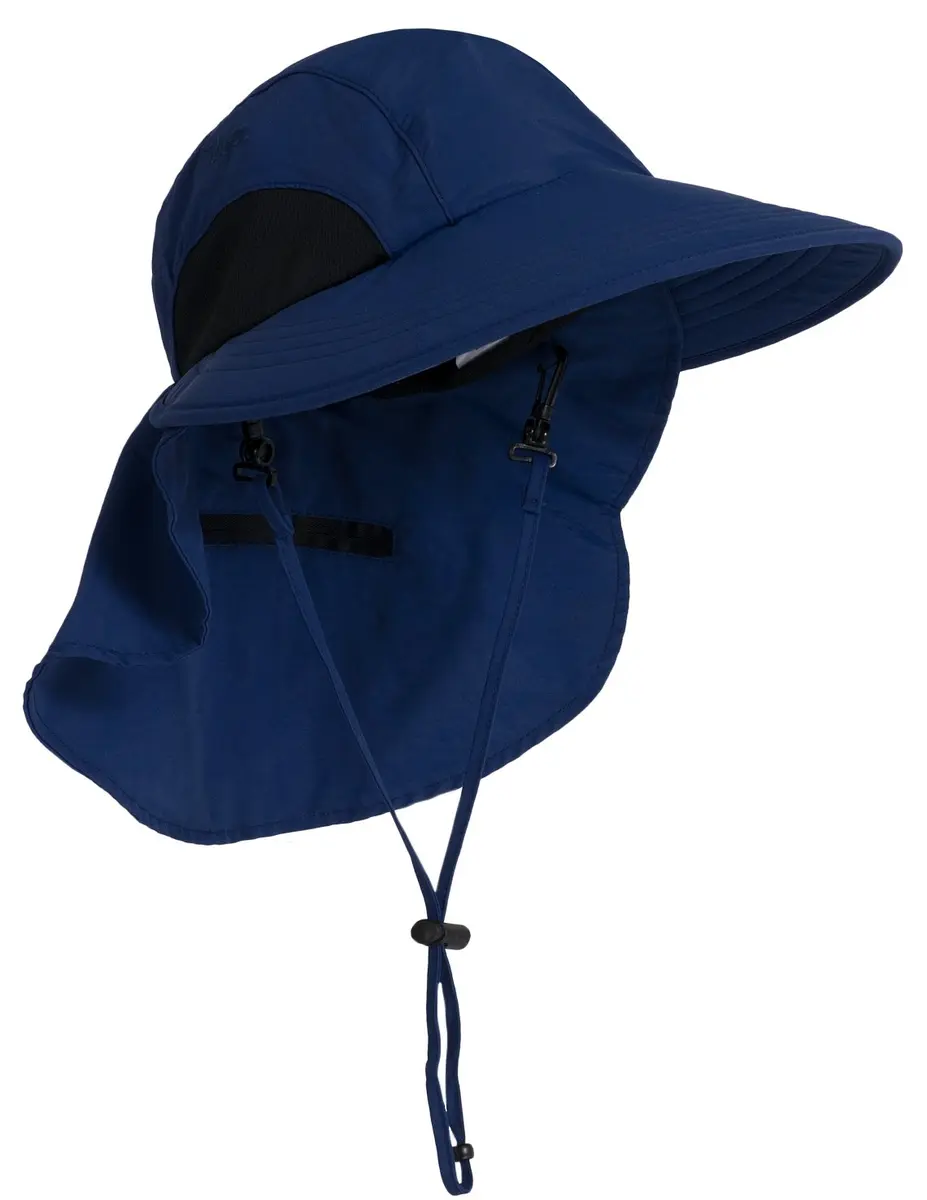 Tuga Adult Unisex Sol Wide Brim Hat (UPF 50+), Navy, Adult Unisex Medium | Maximum Sun Protection & Breathability - main product image