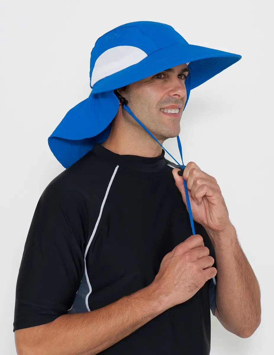 Tuga Adult Unisex Sol Wide Brim Hat (UPF 50+), Navy, Adult Unisex Medium | Maximum Sun Protection & Breathability - view 7