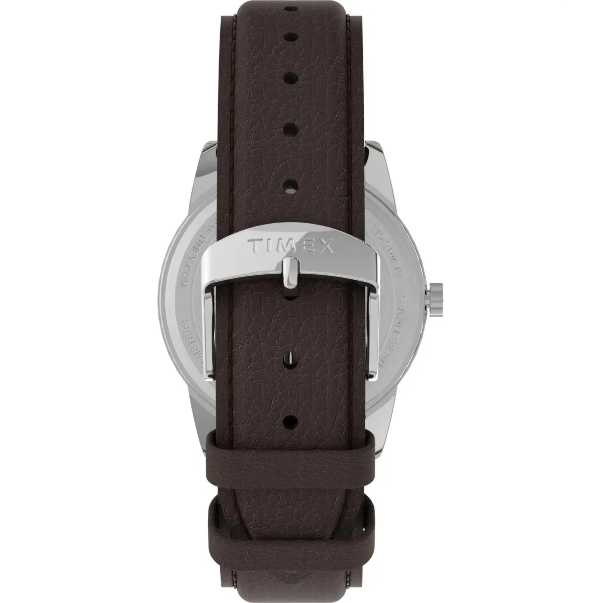 Timex Men's Easy Reader 38mm Watch – Silver-Tone Case Blue Dial with Brown Leather Strap | Classic Analog Quartz - view 3
