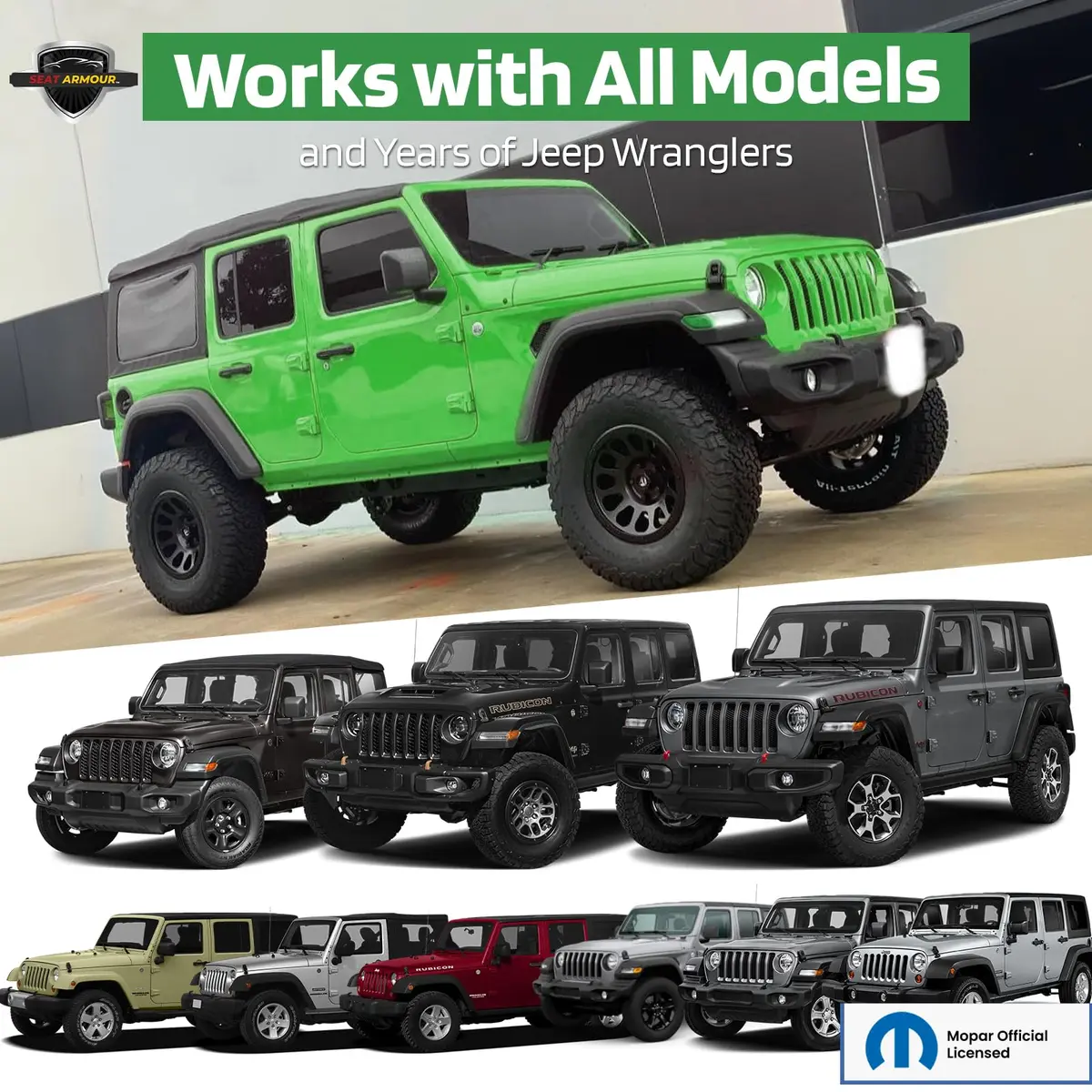 Seat Armour Jeep Seat Towel - Universal Fit Soft Machine Washable Jeep Towel - Easy Install, Multipurpose Towel2Go Seat Cover for Jeep - Green - view 5