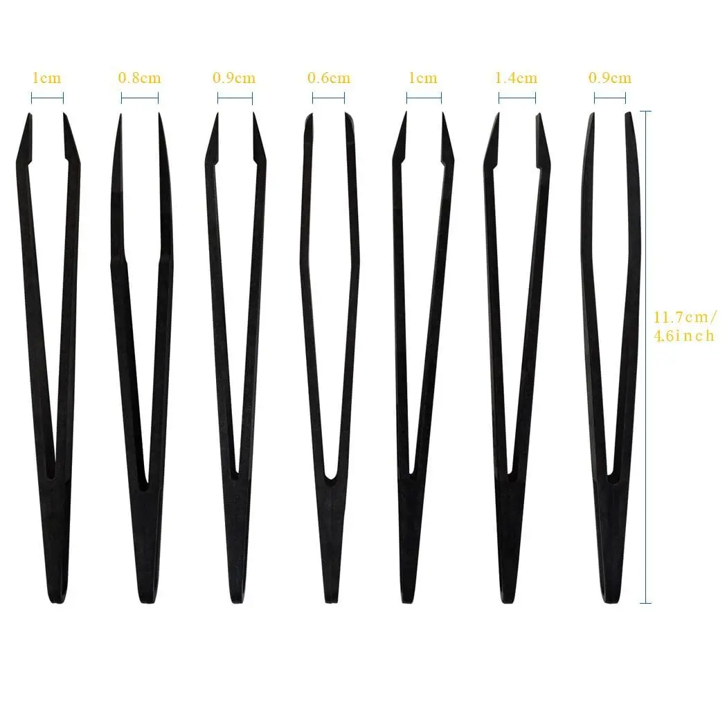 Marrywindix Plastic Tweezers 7pcs | Anti-static Precision Electronics & Jewelry Tool - view 2