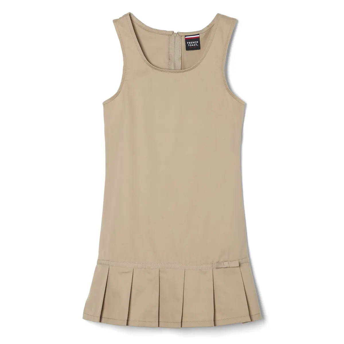 French Toast Girls' Ribbon Bow Pleated Jumper, Khaki, 4T | Classic School Uniform for Girls - view 5