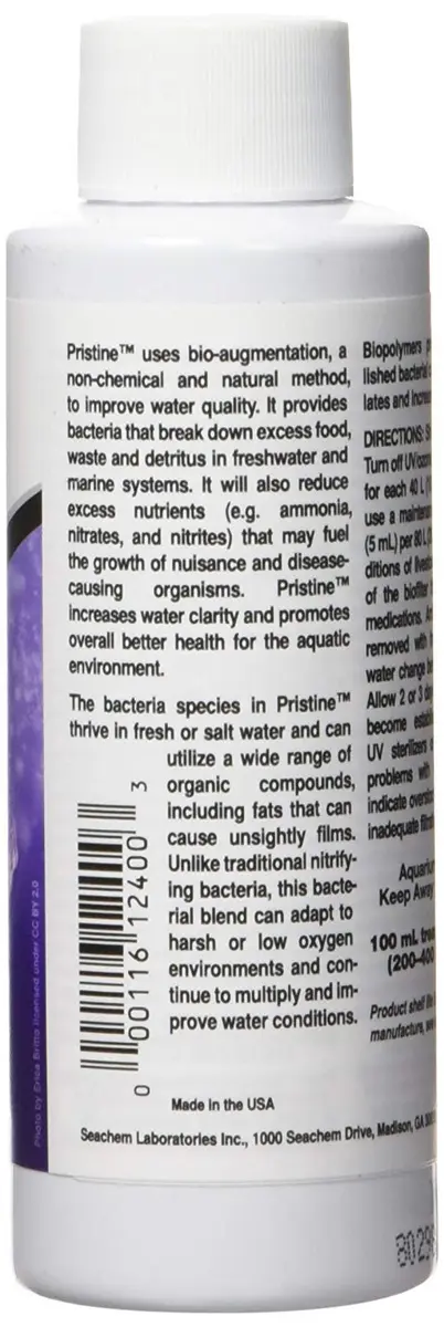 Seachem Pristine Natural Waste Management 100ml (3.4 fl oz) | Organic Sludge & Detritus Eliminator - view 2