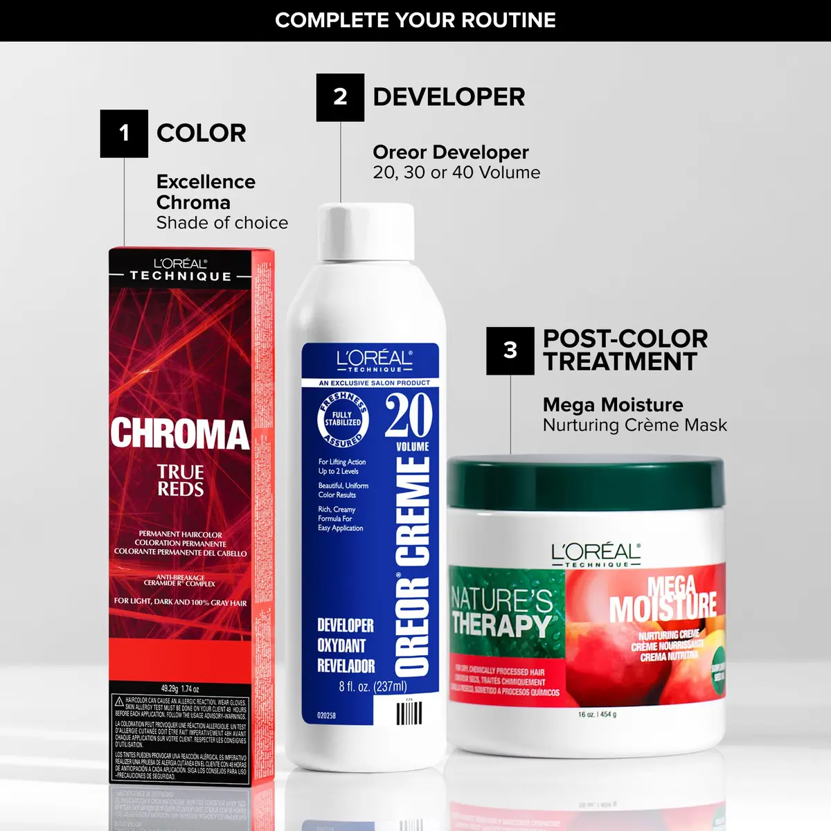 L'OREAL TECHNIQUE Chroma True Reds Permanent Hair Color - Sangria | Long-Lasting Red Shade, Suitable for All Hair Bases, Anti-Breakage Ceramide R™ Complex - view 5