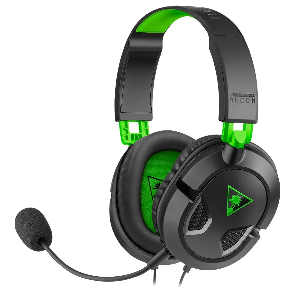 Turtle Beach Recon 50X Wired Gaming Headset Black/Green | 40mm Speakers, Removable Mic, Multiplatform Compatibility - main product image
