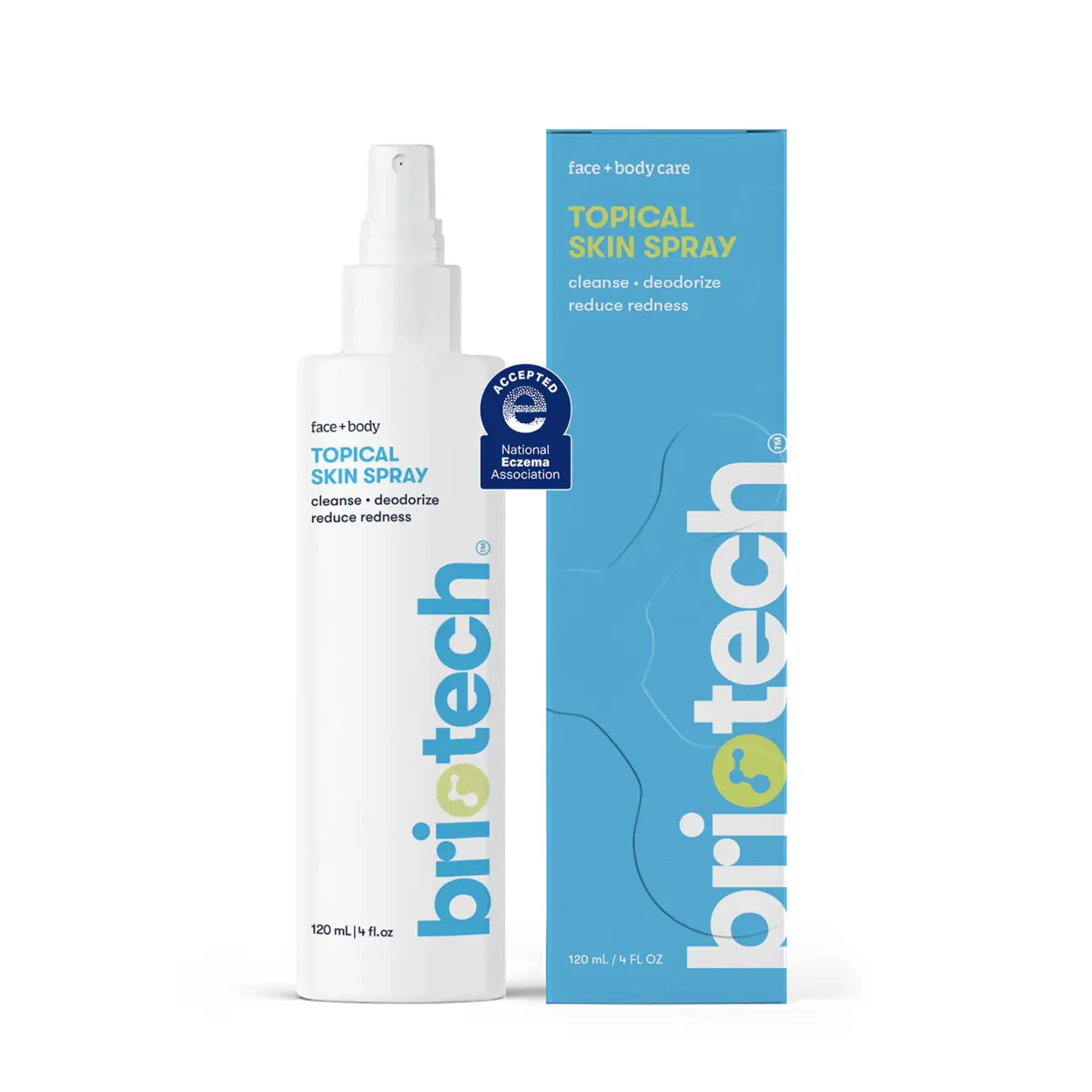 BRIOTECH Hypochlorous Acid Spray for Face and Body 118ml (4 fl oz) | Clinically Tested for Sensitive Skin - main product image