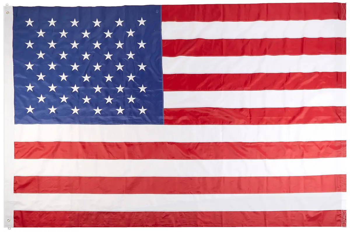 Flags Importer USA Flag 10x15' Nylon Embroidered Outdoor Indoor Banner - main product image
