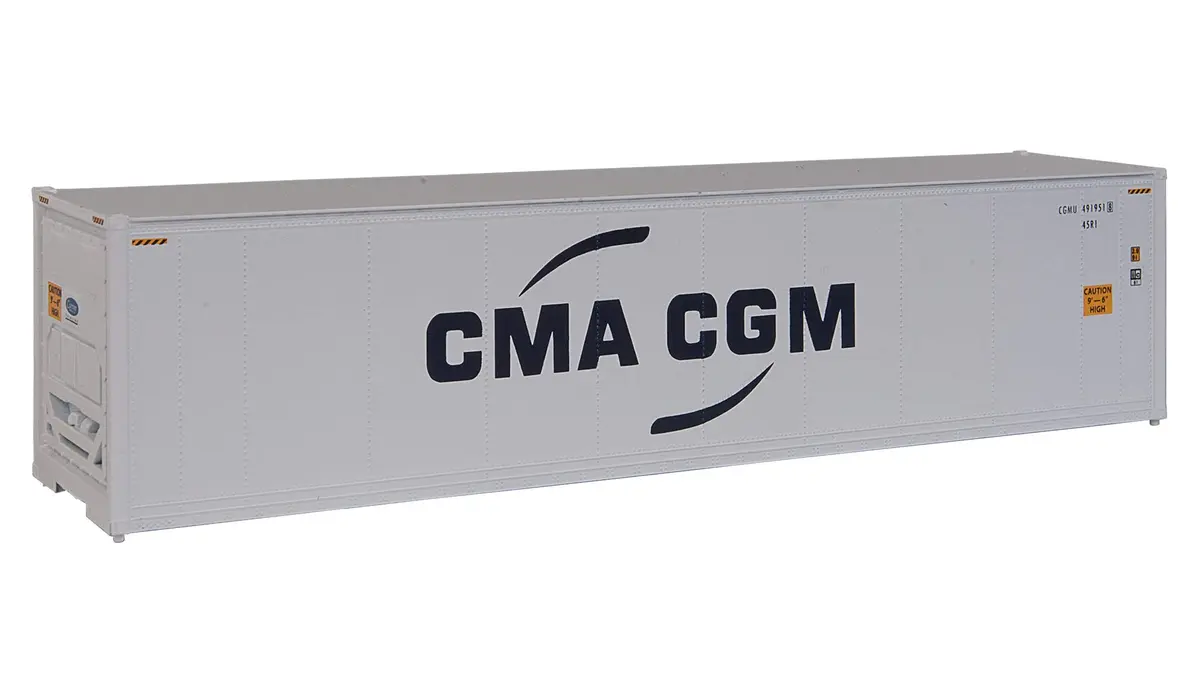 Walthers SceneMaster RFR CTR CMA-CGM Train, 40' | HO Scale Intermodal Container for Model Trains - view 2