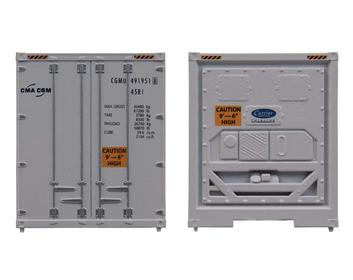 Walthers SceneMaster RFR CTR CMA-CGM Train, 40' | HO Scale Intermodal Container for Model Trains - view 3