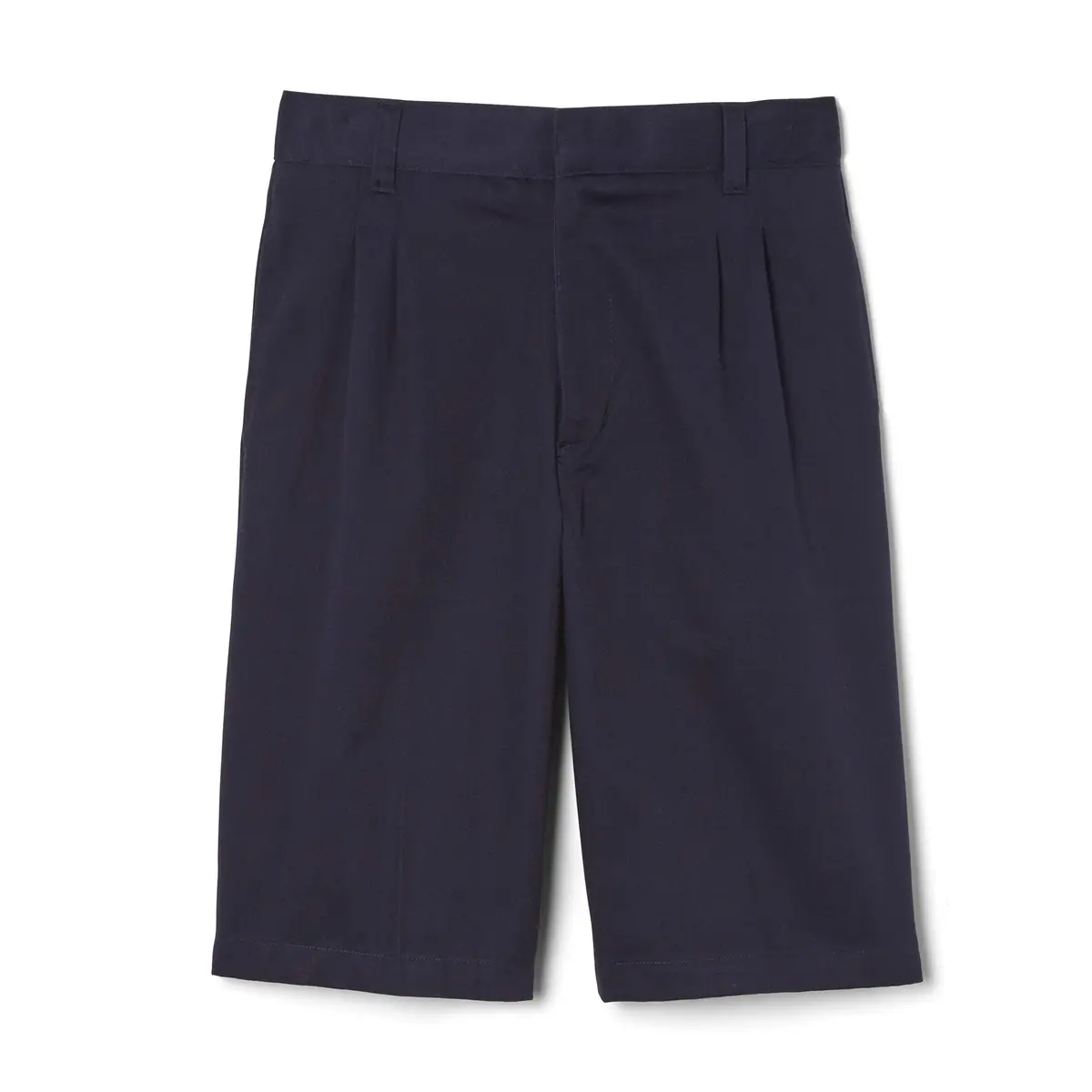 French Toast Boys' Adjustable Waist Twill Pleated Short, Navy, 16 | Wrinkle-Resistant, Perfect Fit for Indian Boys - main product image