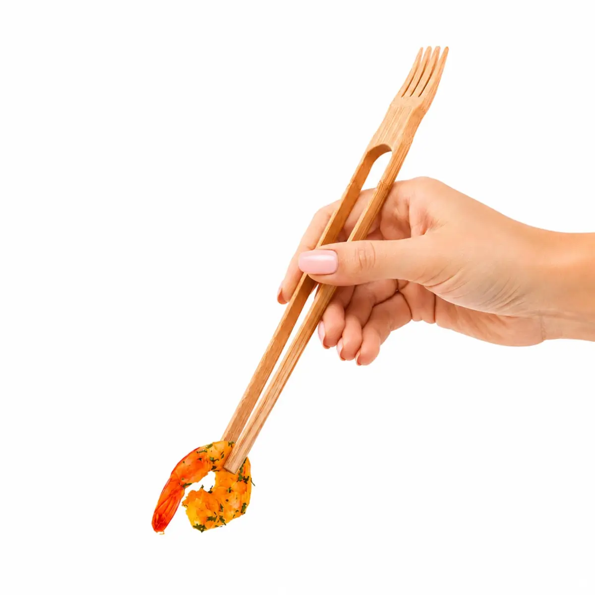 Restaurantware 10 in Bamboo Chopsticks with Fork, All-In-One, 100 Count | Eco-Friendly, Disposable Utensils for Food Trucks & Restaurants - view 6