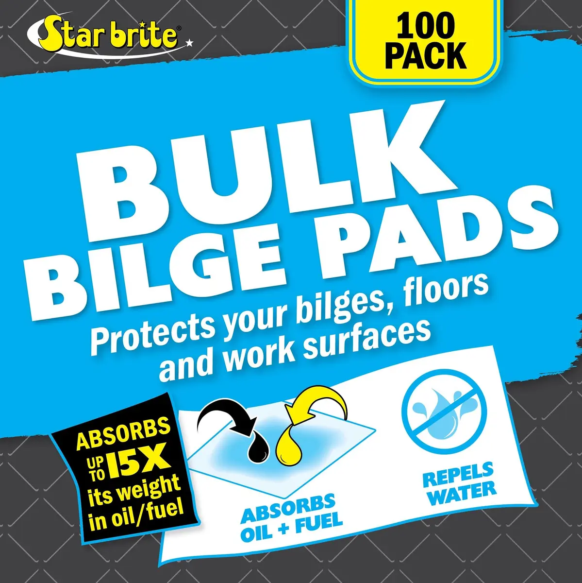 STAR BRITE Bilge Oil Pads - Absorbs Oil, Repels Water | 100 Pack, 13.1 lbs (5.94 kg) - view 4