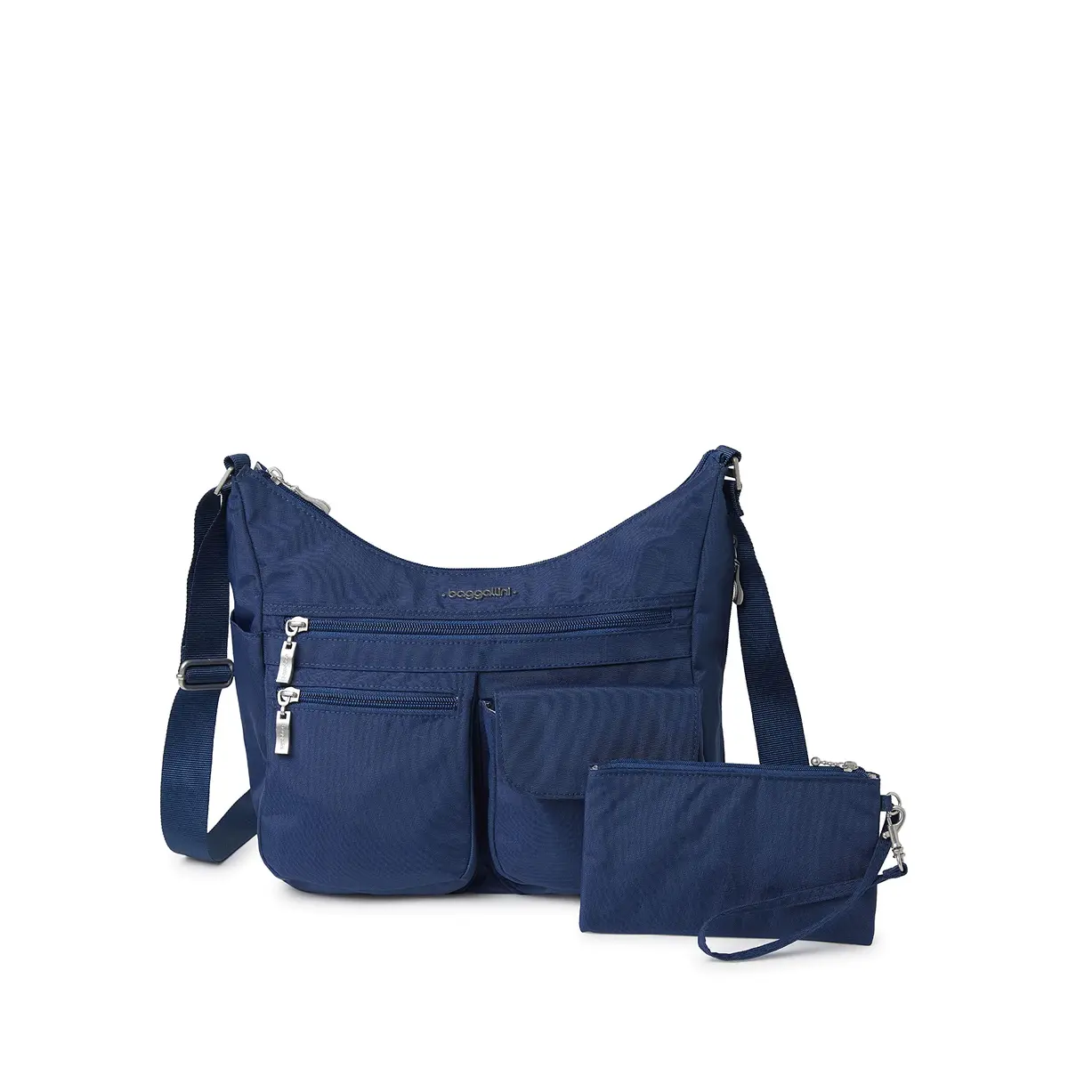 Baggallini Everywhere Bagg Hobo Crossbody Bag 25.5cm (10 inches) | Water-Resistant Travel Bag with RFID Wristlet - main product image