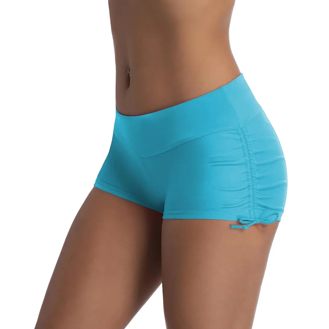 Micosuza Women's Beach Shorts Swimwear Blue XS | UPF 50+ Quick Dry Comfort - main product image