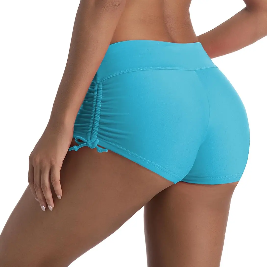 Micosuza Women's Beach Shorts Swimwear Blue XS | UPF 50+ Quick Dry Comfort - view 4