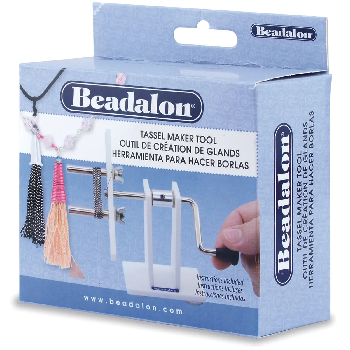 Beadalon Art_Craft_Kit White | Adjustable Tassel Maker for Jewelry & Crafts - view 2