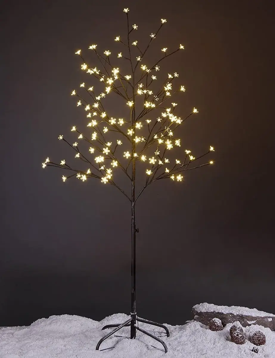 LIGHTSHARE 5FT 128 LED Cherry Blossom Tree | Warm White Lights - view 2