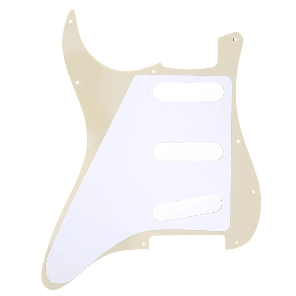 Musiclily Pro SSS 11-Hole Pickguard for Standard Strat Guitar 3Ply Cream | Perfect Fit for Fender & Squier - view 3
