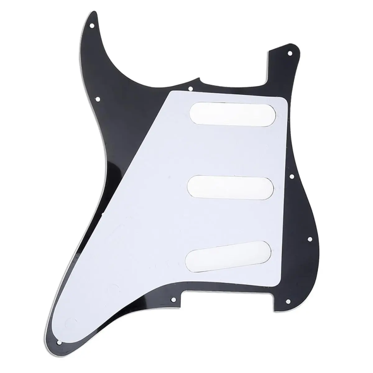 Musiclily Pro SSS 11-Hole ST Guitar Pickguard 1Ply Black | Fits Fender Stratocaster, 2mm PVC - view 3