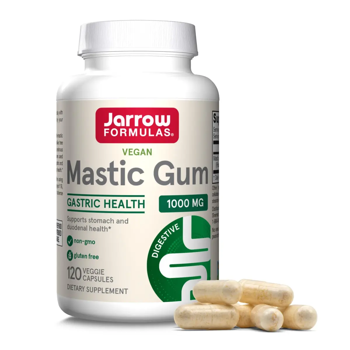 Jarrow Formulas Mastic Gum 1000mg 120 Capsules | Supports Stomach & Duodenal Health - main product image