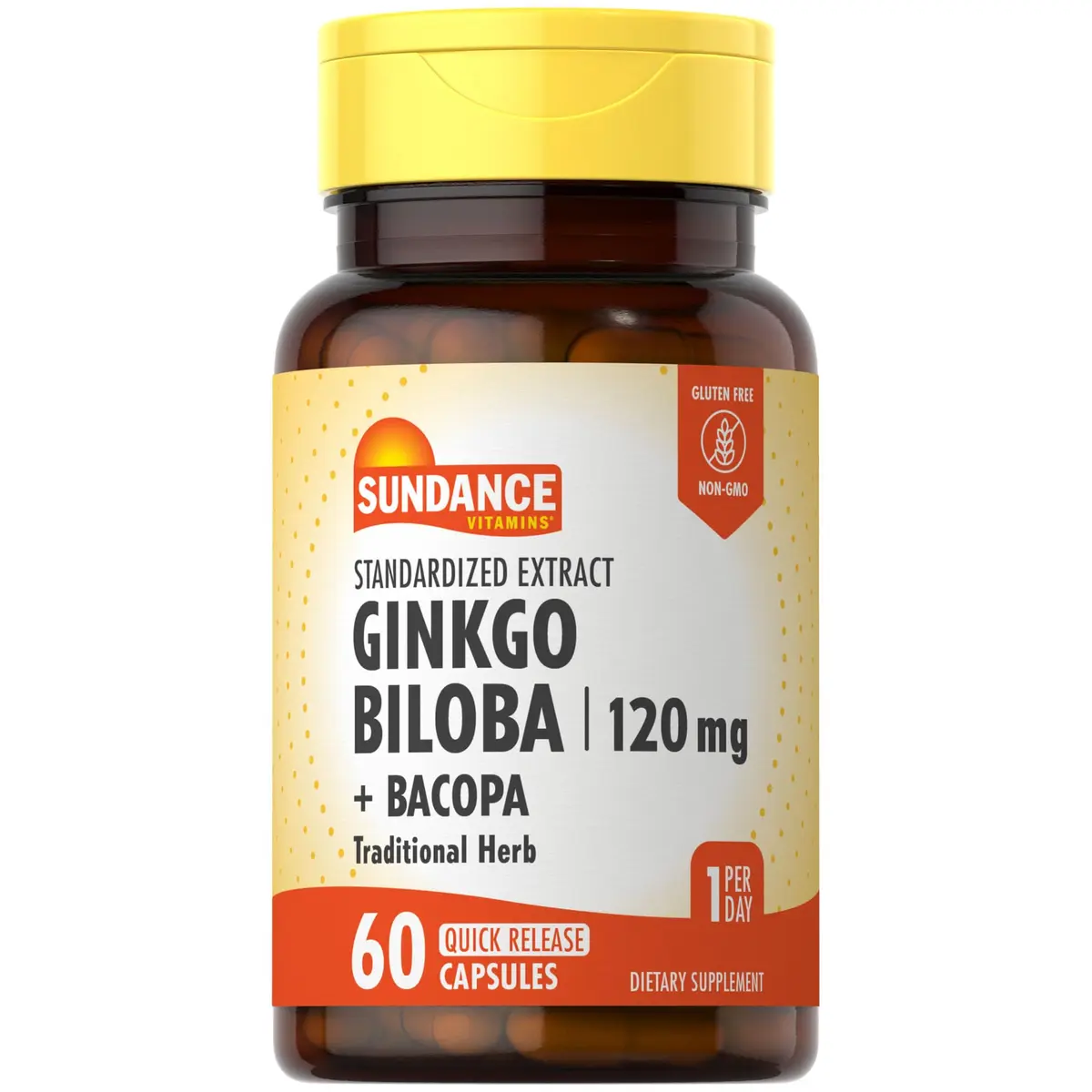 Sundance Ginkgo Biloba Capsules | 120mg | Herbal Supplement for Wellness - main product image