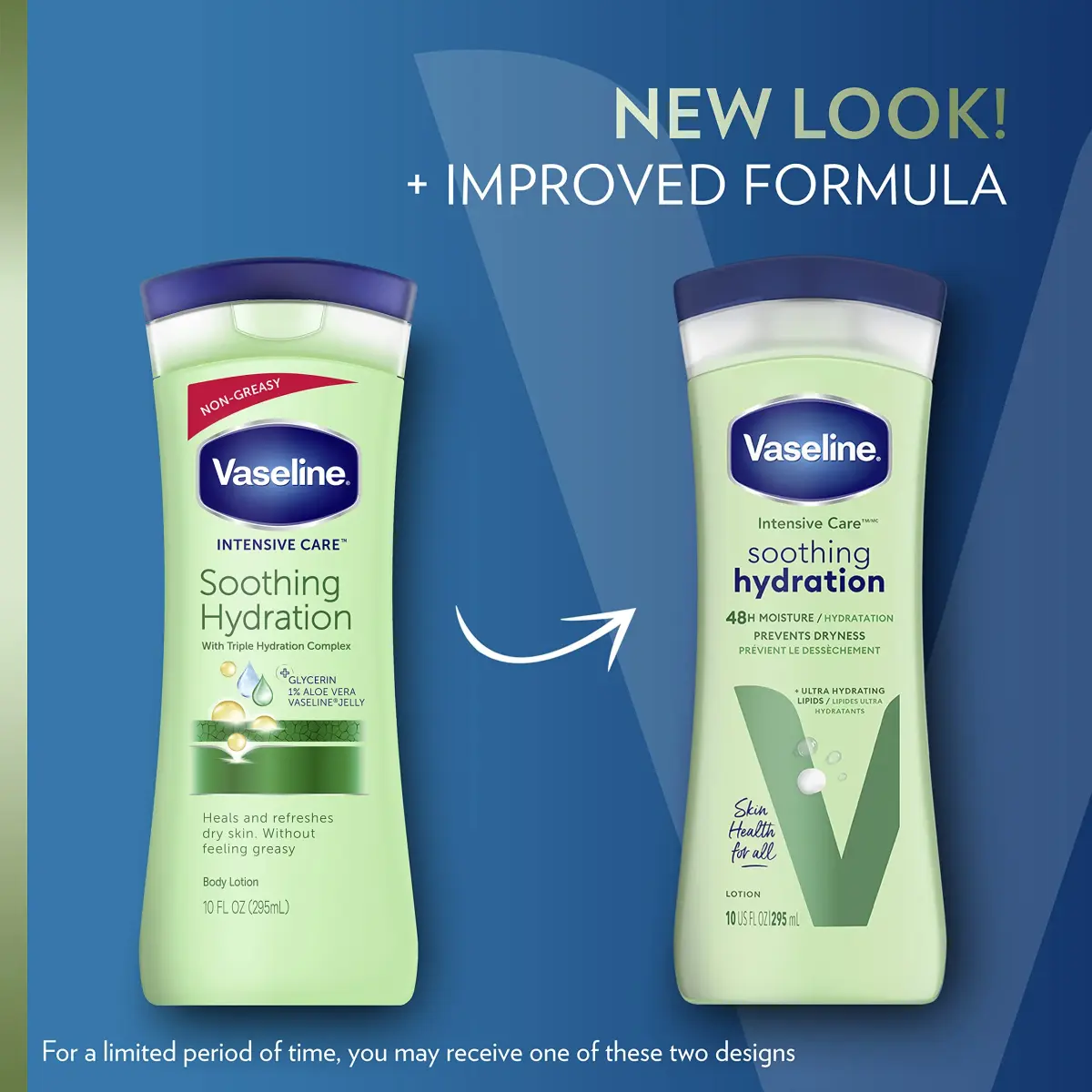 Vaseline Intensive Care Aloe Soothe Body Lotion 2-Pack | 400ml (13.53 Fl Oz) | Heals Dry Skin - view 3