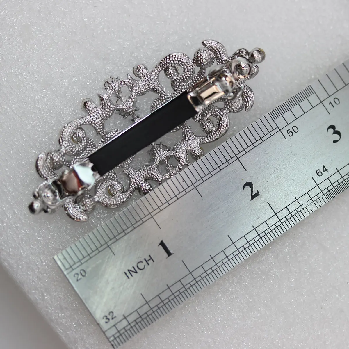 Faship Gorgeous Green Hair Barrette | Rhinestone Floral Hair Jewelry for Women - view 5