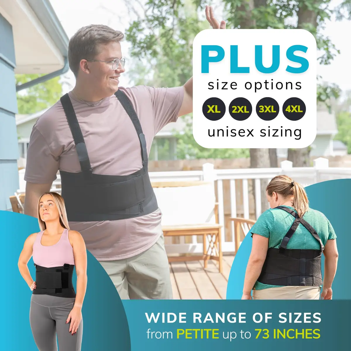 BraceAbility Work Back Brace - Industrial Lower Back Support Belt for Men & Women in Construction, Warehouse, Heavy Lifting | Adjustable Suspender Straps - view 3
