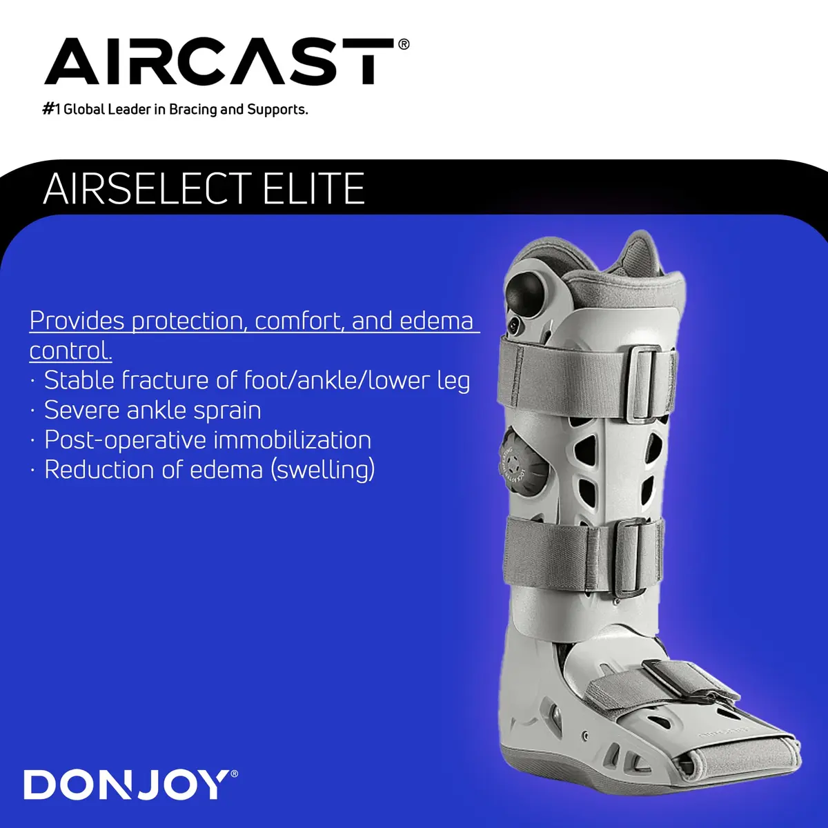 AIRCAST AirSelect Elite Walking Boot X-Small | Support for Foot & Ankle Fractures - view 3
