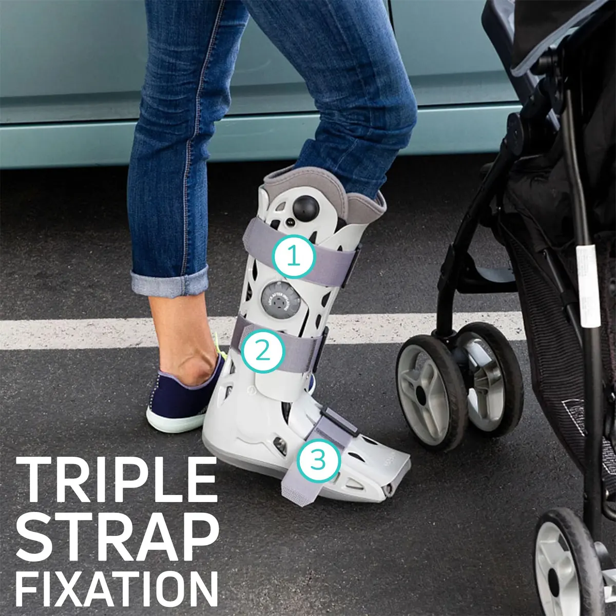 AIRCAST AirSelect Elite Walking Boot (Gray, Large) | Support & Edema Control with Open-Frame Ventilation - view 6