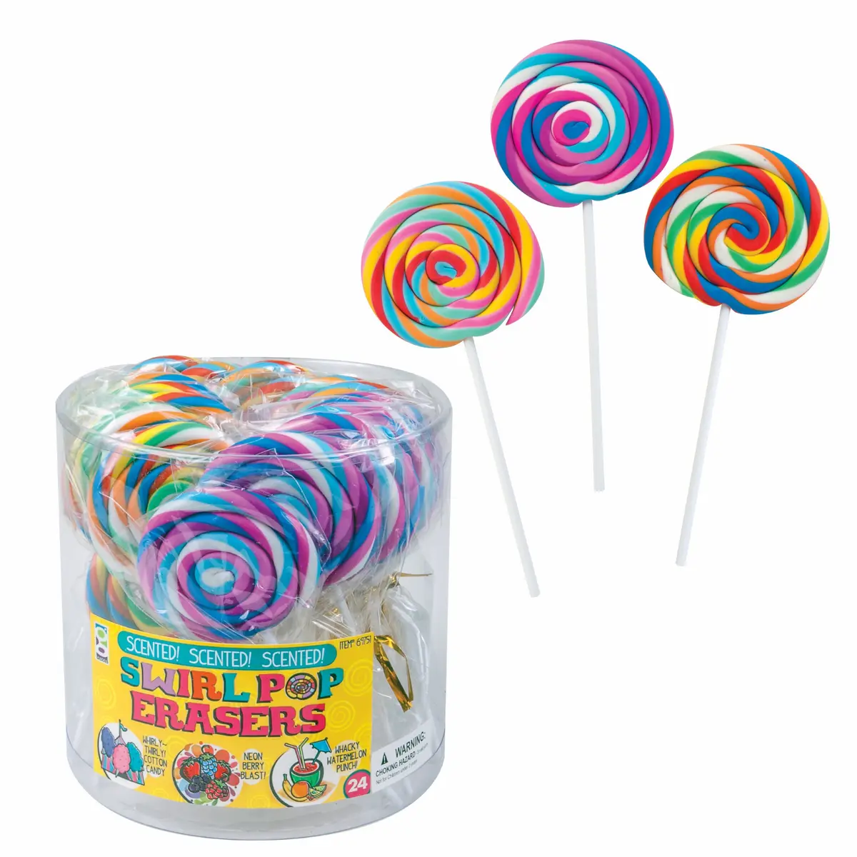 Raymond Geddes Swirl Pop Food Erasers 24-Pack | Fun Scented Stationery for Kids - view 4