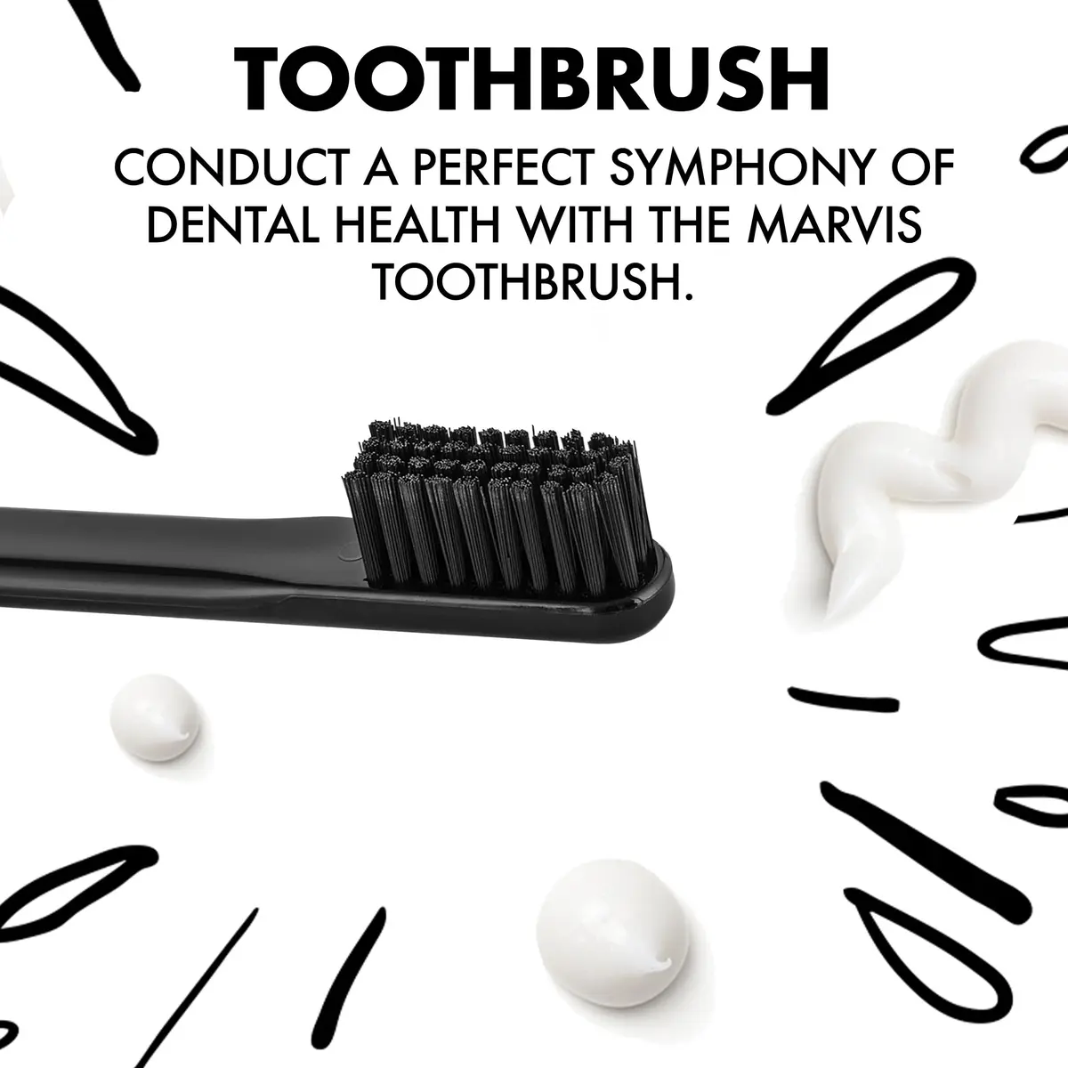 Marvis Toothbrush Medium Nylon Bristle Silver | Lightweight & Travel-Friendly - view 2