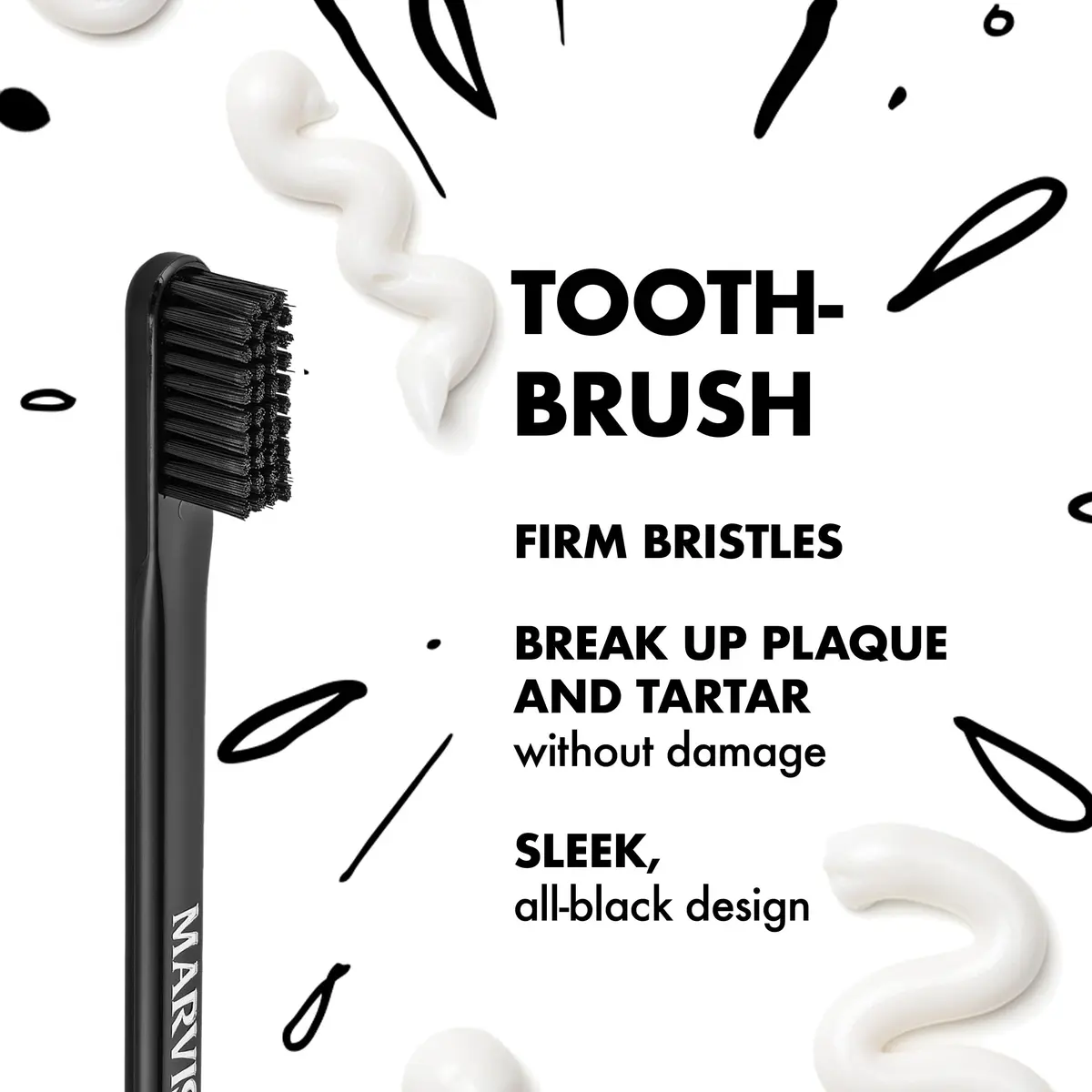 Marvis Toothbrush Medium Nylon Bristle Silver | Lightweight & Travel-Friendly - view 3