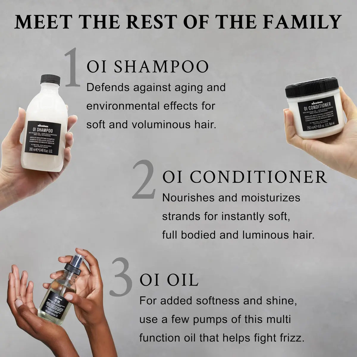 Davines OI Shampoo Daily Hair Softening & Hydrating | All Hair Types, 9.5 Fl Oz - view 7