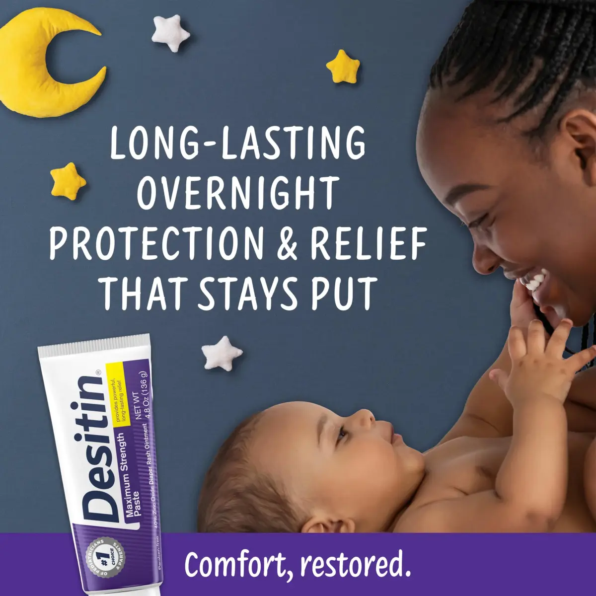 Desitin Maximum Strength Diaper Rash Paste 4.8 oz (136 g) | 40% Zinc Oxide for 12-Hour Protection - view 3
