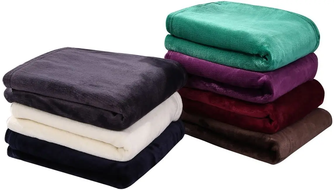 HYSEAS Flannel Fleece Throw Blanket Dark Grey | Super Soft Plush Microfiber for Couch & Bed - view 9