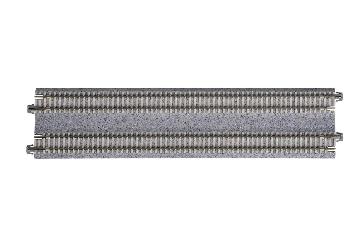 Kato N Unitrack 248mm (9.75 inch) Straight Double Track Section (2 pcs) | Compatible with N Scale Model Railroads - main product image
