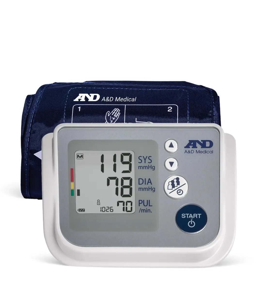 A&D Medical UA-767F Automatic Blood Pressure Monitor | 4 Users, 60 Memories/User, Wide Cuff 22-42cm, App Compatible - main product image